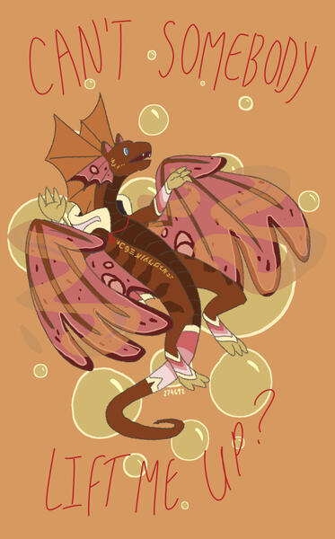 Digital fullbody, closed lines, full color. Flux background.